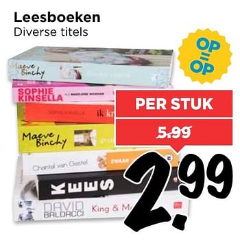 Aanbiedingen Leesboeken - Huismerk Vomar - Geldig van 02/10/2016 tot 08/10/2016 bij Vomar