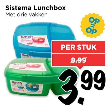 Aanbiedingen Sistema lunchbox - Sistema - Geldig van 02/10/2016 tot 08/10/2016 bij Vomar
