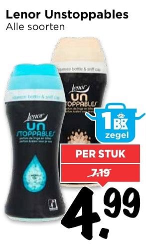 Aanbiedingen Lenor unstoppables - Lenor - Geldig van 02/10/2016 tot 08/10/2016 bij Vomar