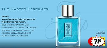 Aanbiedingen Azur fresh, de 34e creatie van the master perfumer - The Master Perfumer - Geldig van 27/09/2016 tot 09/10/2016 bij Kruidvat