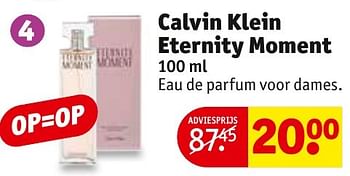 Aanbiedingen Calvin klein eternity moment - Calvin Klein - Geldig van 27/09/2016 tot 09/10/2016 bij Kruidvat