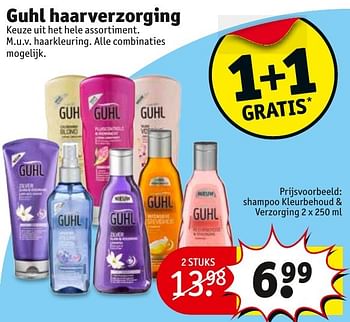 Aanbiedingen Shampoo kleurbehoud + verzorging - Guhl - Geldig van 27/09/2016 tot 09/10/2016 bij Kruidvat