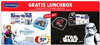 Aanbiedingen Pleisters frozen + gratis lunchbox - Hansaplast - Geldig van 27/09/2016 tot 09/10/2016 bij Kruidvat