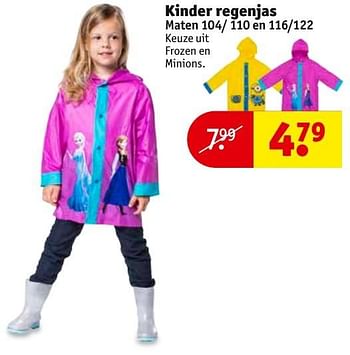 Aanbiedingen Kinder regenjas - Huismerk - Kruidvat - Geldig van 27/09/2016 tot 09/10/2016 bij Kruidvat