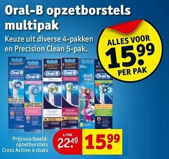 Aanbiedingen Oral-b opzetborstels multipak - Oral-B - Geldig van 27/09/2016 tot 09/10/2016 bij Kruidvat