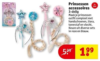 Aanbiedingen Prinsessen accessoires - Huismerk - Kruidvat - Geldig van 27/09/2016 tot 09/10/2016 bij Kruidvat