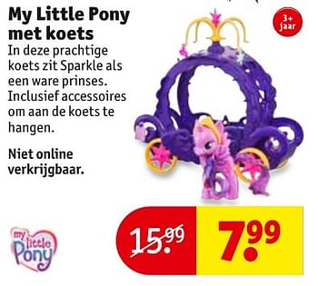 Aanbiedingen My little pony met koets - Huismerk - Kruidvat - Geldig van 27/09/2016 tot 09/10/2016 bij Kruidvat