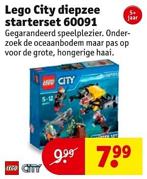 Aanbiedingen Lego city diepzee starterset 60091 - Lego - Geldig van 27/09/2016 tot 09/10/2016 bij Kruidvat