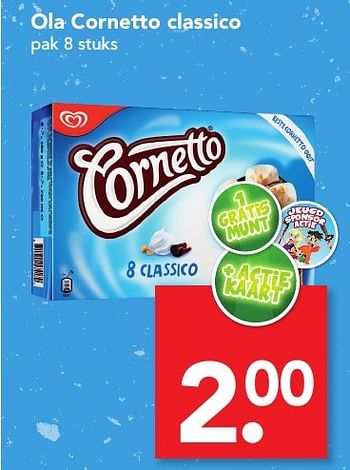 Aanbiedingen Ola cornetto classico - Ola - Geldig van 02/10/2016 tot 08/10/2016 bij Deen Supermarkten