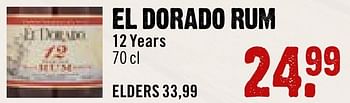 Aanbiedingen El dorado rum 12 years - Eldorado - Geldig van 02/10/2016 tot 08/10/2016 bij Dirk III