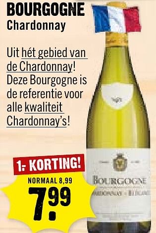 Aanbiedingen Bourgogne chardonnay - Witte wijnen - Geldig van 02/10/2016 tot 08/10/2016 bij Dirk III