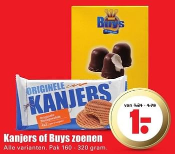 Aanbiedingen Kanjers of buys zoenen - Huismerk - Dirk - Geldig van 02/10/2016 tot 08/10/2016 bij Lekker Doen
