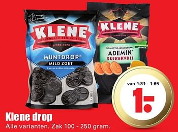 Aanbiedingen Klene drop - Klene - Geldig van 02/10/2016 tot 08/10/2016 bij Lekker Doen