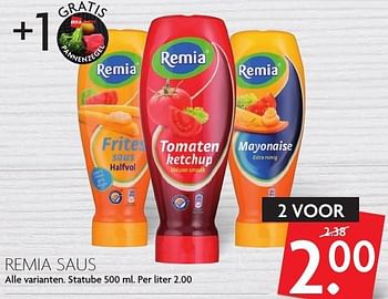 Aanbiedingen Remia saus - Remia - Geldig van 02/10/2016 tot 08/10/2016 bij Deka Markt