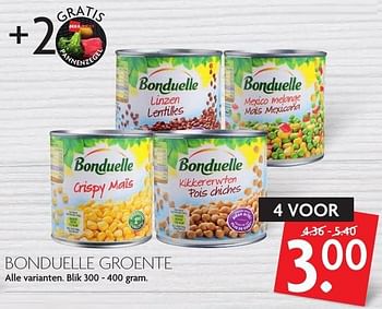 Aanbiedingen Bonduelle groente - Bonduelle - Geldig van 02/10/2016 tot 08/10/2016 bij Deka Markt