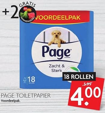 Aanbiedingen Page toiletpapier - Page - Geldig van 02/10/2016 tot 08/10/2016 bij Deka Markt
