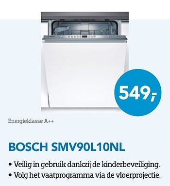 Aanbiedingen Bosch vaatwassers smv90l10nl - Bosch - Geldig van 01/10/2016 tot 31/10/2016 bij Coolblue