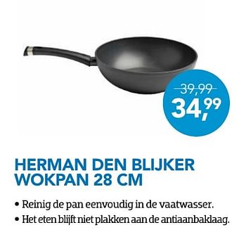 Aanbiedingen Herman den blijker wokpan 28 cm - Herman den Blijker - Geldig van 01/10/2016 tot 31/10/2016 bij Coolblue
