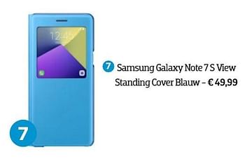Aanbiedingen Samsung galaxy note 7 s view standing cover blau - Samsung - Geldig van 01/10/2016 tot 31/10/2016 bij Coolblue
