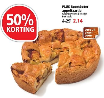 Aanbiedingen Plus roomboter appeltaartje - Huismerk - Plus - Geldig van 02/10/2016 tot 08/10/2016 bij Plus