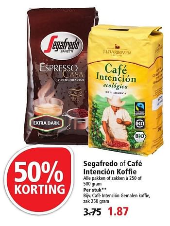 Aanbiedingen Café intención gemalen koffie - Darboven - Geldig van 02/10/2016 tot 08/10/2016 bij Plus