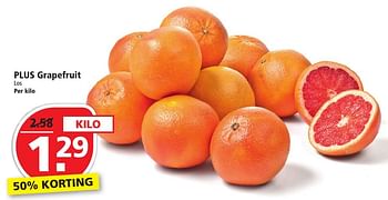 Aanbiedingen Plus grapefruit - Huismerk - Plus - Geldig van 02/10/2016 tot 08/10/2016 bij Plus
