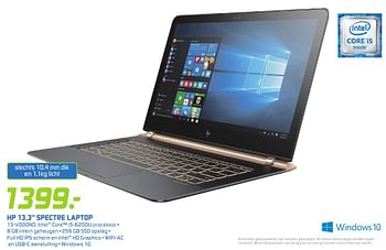 Aanbiedingen Hp 13,3 spectre laptop 13-v000nd - HP - Geldig van 26/09/2016 tot 09/10/2016 bij BCC