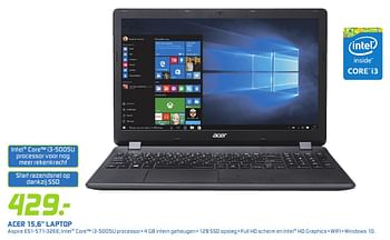 Aanbiedingen Acer 15,6 laptop aspire es1-571-32ee - Acer - Geldig van 26/09/2016 tot 09/10/2016 bij BCC