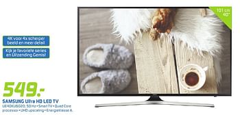 Aanbiedingen Samsung ultra hd led tv ue40ku6020 - Samsung - Geldig van 26/09/2016 tot 09/10/2016 bij BCC