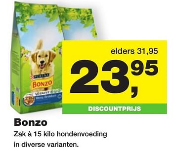 Aanbiedingen Bonzo hondenvoeding in diverse varianten - Bonzo - Geldig van 26/09/2016 tot 09/10/2016 bij Jumper