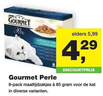 Aanbiedingen Gourmet perle - Purina - Geldig van 26/09/2016 tot 09/10/2016 bij Jumper