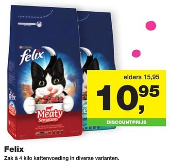 Aanbiedingen Felix kattenvoeding in diverse varianten - Felix - Geldig van 26/09/2016 tot 09/10/2016 bij Jumper