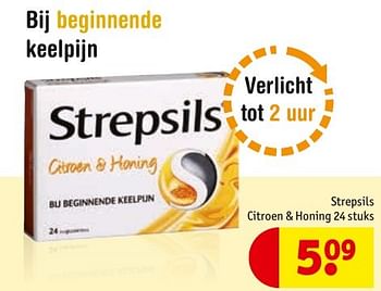 Aanbiedingen Strepsils citroen + honing - Strepsils - Geldig van 27/09/2016 tot 09/10/2016 bij Kruidvat