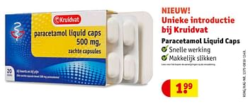 Aanbiedingen Paracetamol liquid caps - Huismerk - Kruidvat - Geldig van 27/09/2016 tot 09/10/2016 bij Kruidvat
