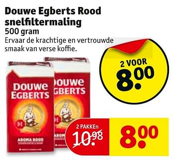 Aanbiedingen Douwe egberts rood snelfiltermaling - Douwe Egberts - Geldig van 27/09/2016 tot 09/10/2016 bij Kruidvat