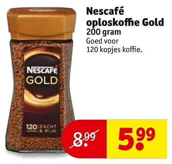 Aanbiedingen Nescafé oploskoffie gold - Nescafe - Geldig van 27/09/2016 tot 09/10/2016 bij Kruidvat