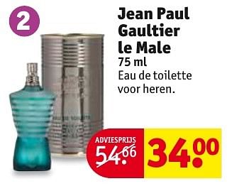 Aanbiedingen Jean paul gaultier le male - Jean Paul Gaultier - Geldig van 04/10/2016 tot 09/10/2016 bij Kruidvat