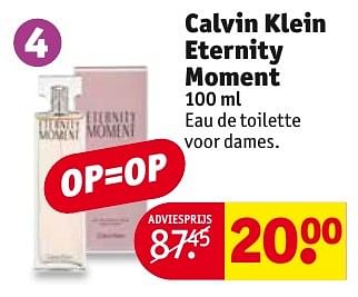 Aanbiedingen Calvin klein eternity moment - Calvin Klein - Geldig van 04/10/2016 tot 09/10/2016 bij Kruidvat