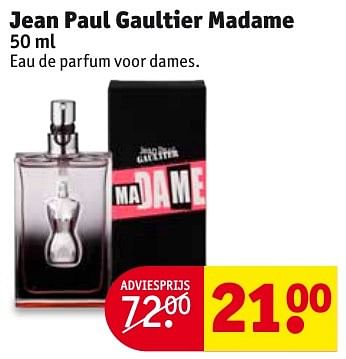 Aanbiedingen Jean paul gaultier madame - Jean Paul Gaultier - Geldig van 04/10/2016 tot 09/10/2016 bij Kruidvat
