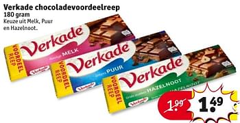 Aanbiedingen Verkade chocoladevoordeelreep - Verkade - Geldig van 04/10/2016 tot 09/10/2016 bij Kruidvat