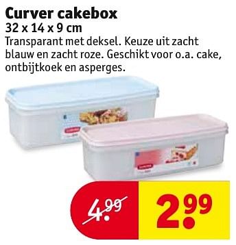Aanbiedingen Curver cakebox - Curver - Geldig van 04/10/2016 tot 09/10/2016 bij Kruidvat