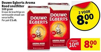 Aanbiedingen Douwe egberts aroma rood snelfilter - Douwe Egberts - Geldig van 04/10/2016 tot 09/10/2016 bij Kruidvat
