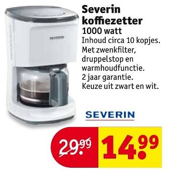 Aanbiedingen Severin koffiezetter - Severin - Geldig van 04/10/2016 tot 09/10/2016 bij Kruidvat