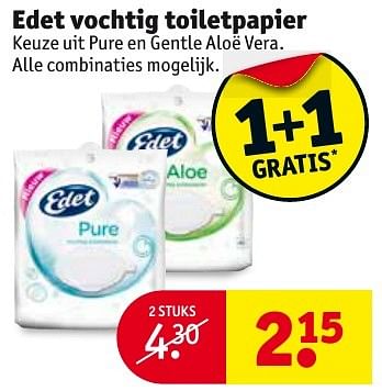 Aanbiedingen Edet vochtig toiletpapier - Edet - Geldig van 04/10/2016 tot 09/10/2016 bij Kruidvat