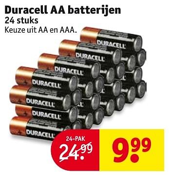 Aanbiedingen Duracell aa batterijen - Duracell - Geldig van 04/10/2016 tot 09/10/2016 bij Kruidvat