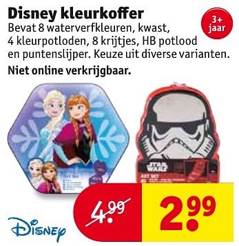 Aanbiedingen Disney kleurkoffer - Disney - Geldig van 04/10/2016 tot 09/10/2016 bij Kruidvat