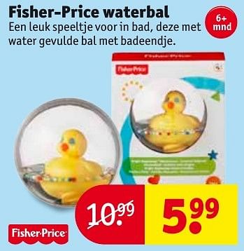 Aanbiedingen Fisher-price waterbal - Fisher-Price - Geldig van 04/10/2016 tot 09/10/2016 bij Kruidvat