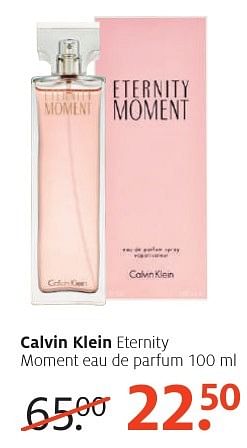Aanbiedingen Calvin klein eternity moment eau de parfum 100 ml - Calvin Klein - Geldig van 26/09/2016 tot 09/10/2016 bij Etos