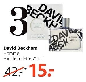 Aanbiedingen David beckham homme eau de toilette 75 ml - David Beckham - Geldig van 26/09/2016 tot 09/10/2016 bij Etos