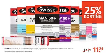 Aanbiedingen Swisse energie multibruis bruistablet - Swisse  - Geldig van 26/09/2016 tot 09/10/2016 bij Etos